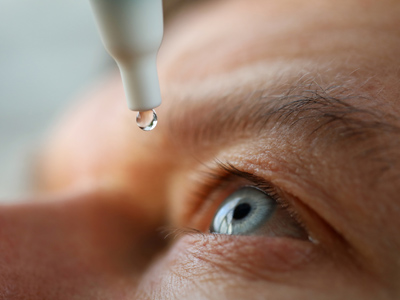 Contaminated eye drops.